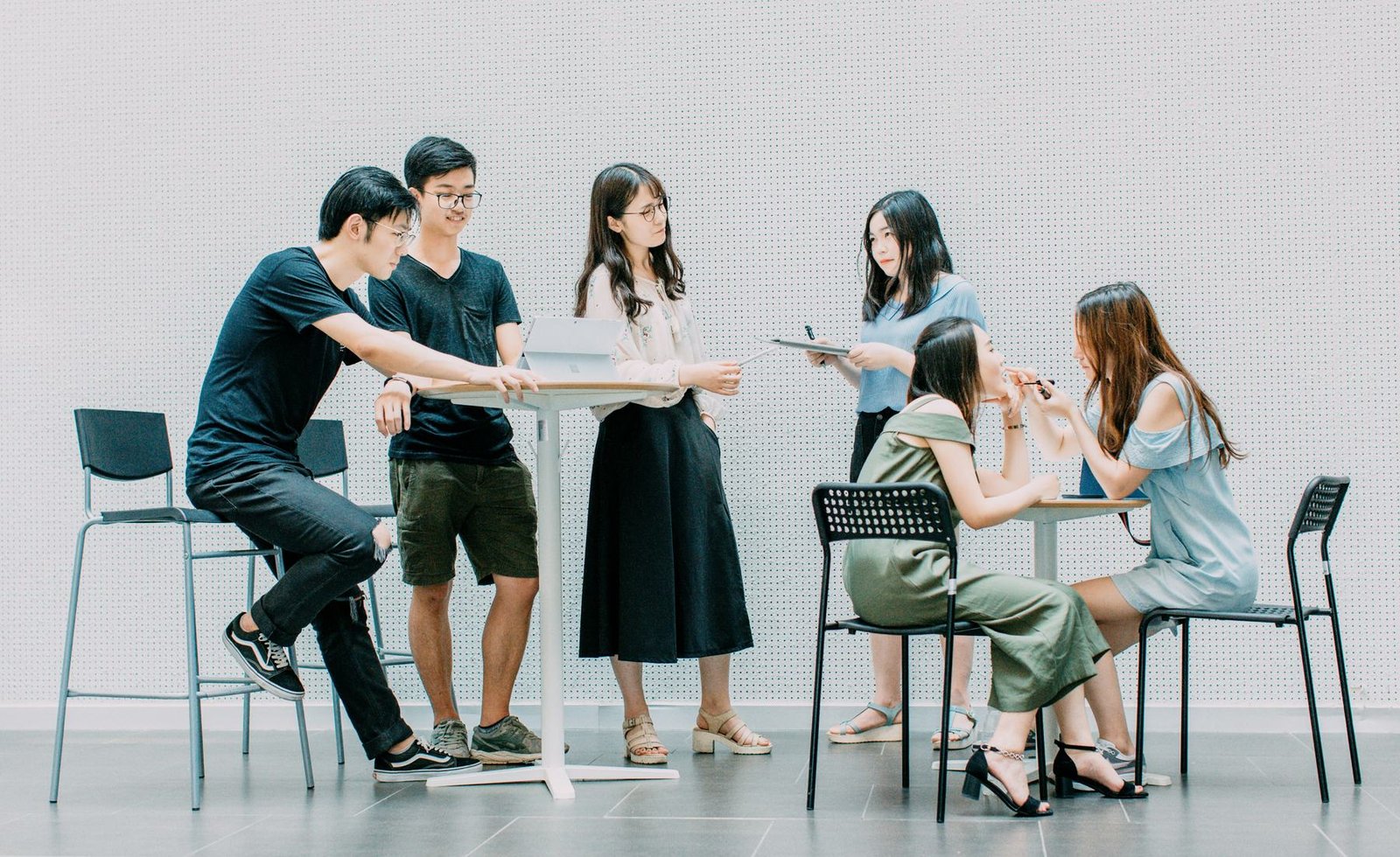 Colleagues collaborating around a table