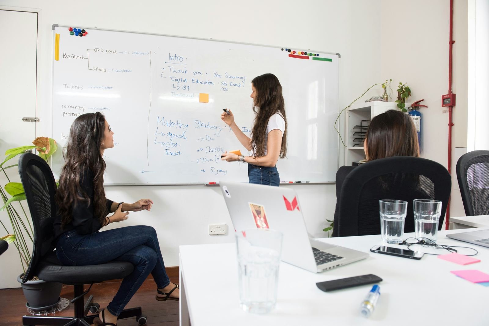 Trainer leading a presentation skills session